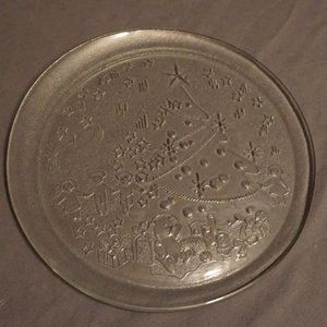 Christmas Platters Cookie Cake Glass Plates